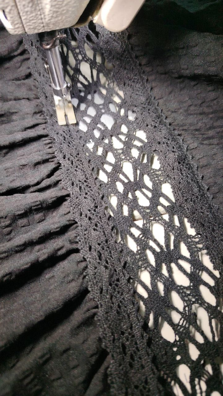 The "Midnight Lace" Maxi Skirt