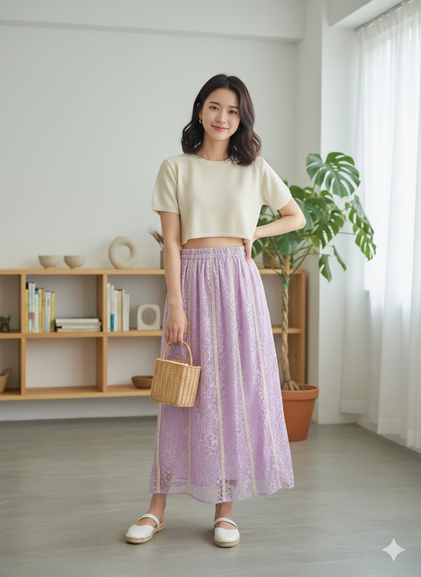 The "Amethyst Dreams" Lace Skirt