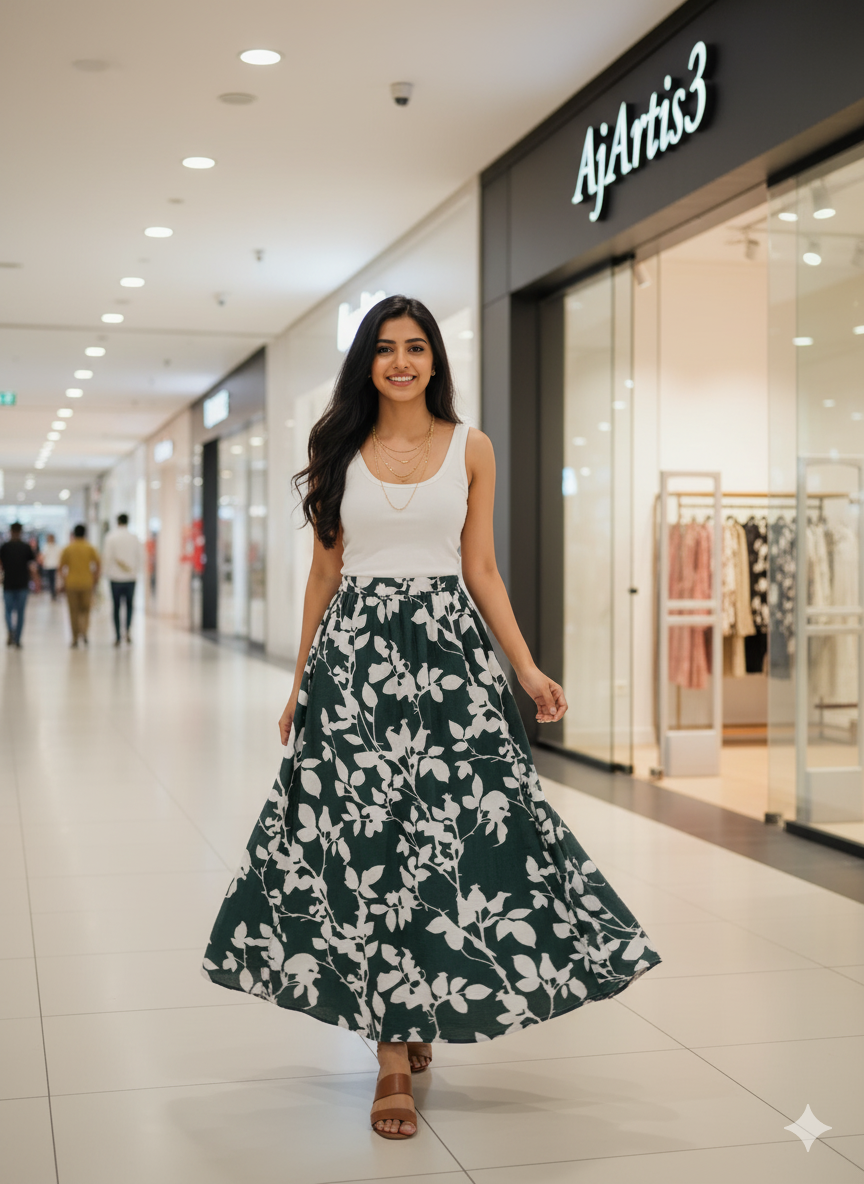 The "Serene Canopy" Maxi Skirt
