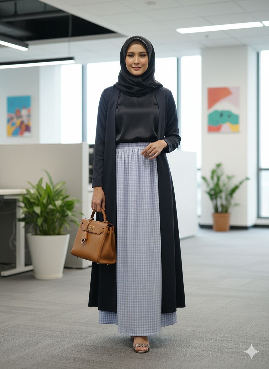 The "Summer Sky" Gingham Skirt