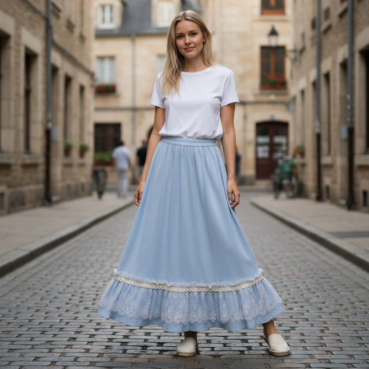 The "Bluebell Lace" Maxi Skirt