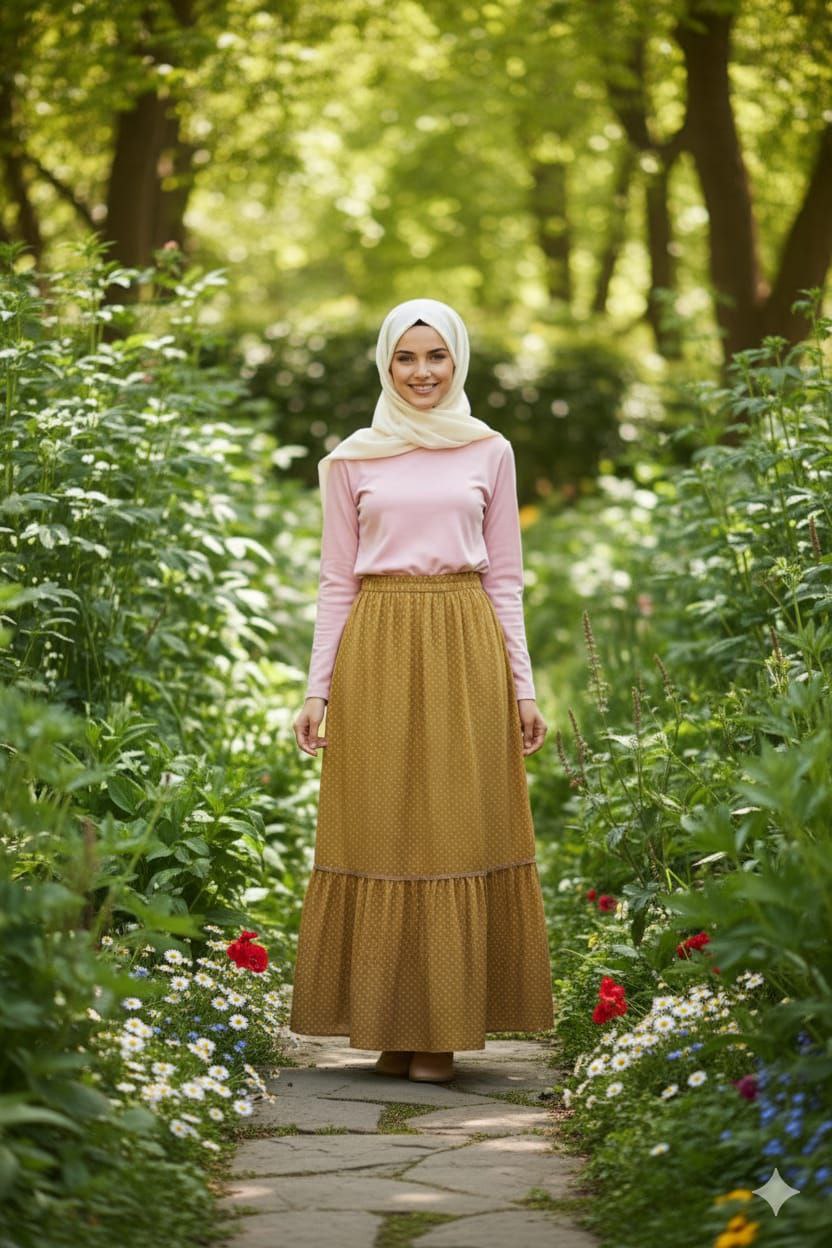The "Goldenrod Grove" Maxi Skirt