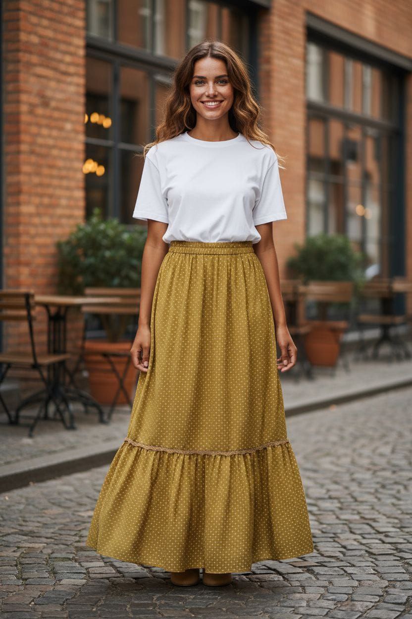 The "Goldenrod Grove" Maxi Skirt
