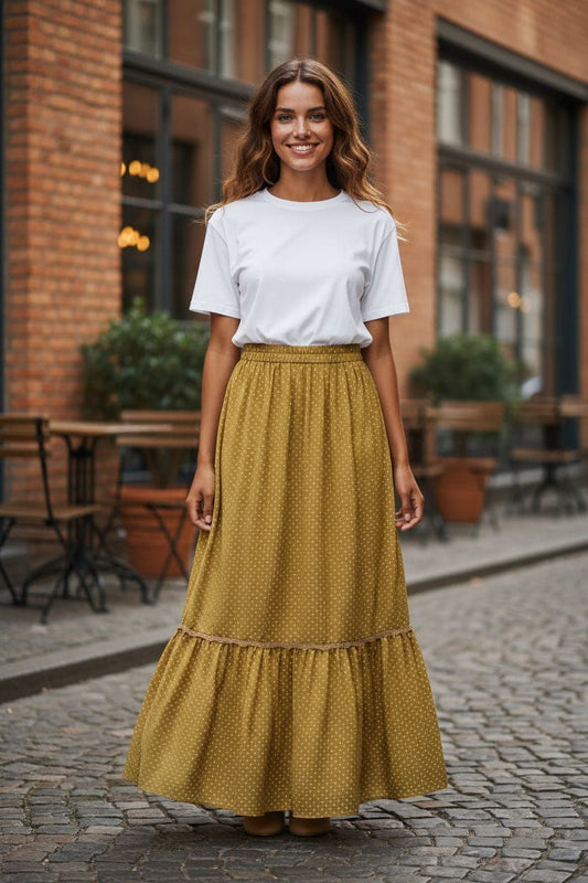 The "Goldenrod Grove" Maxi Skirt