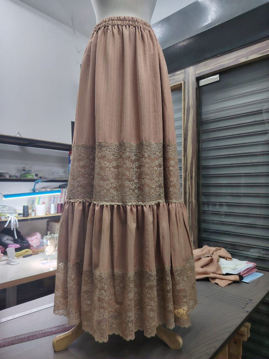 The "Earthen Harmony" Maxi Skirt