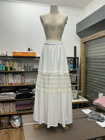 The "White Petal" Maxi Skirt