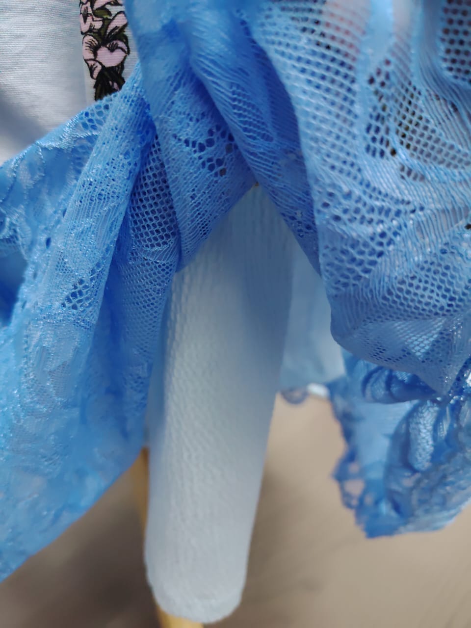 The "Azure Bloom" Silk-Ramie Blend Maxi Skirt