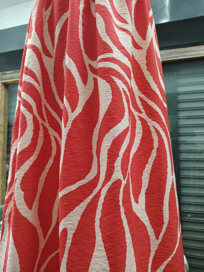 The "Scarlet Ripple" Maxi Skirt