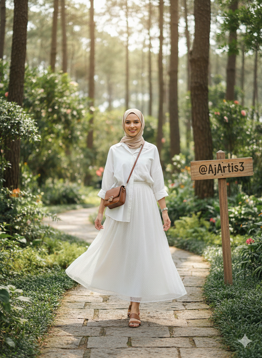 The "Cloud Lace" Maxi Skirt