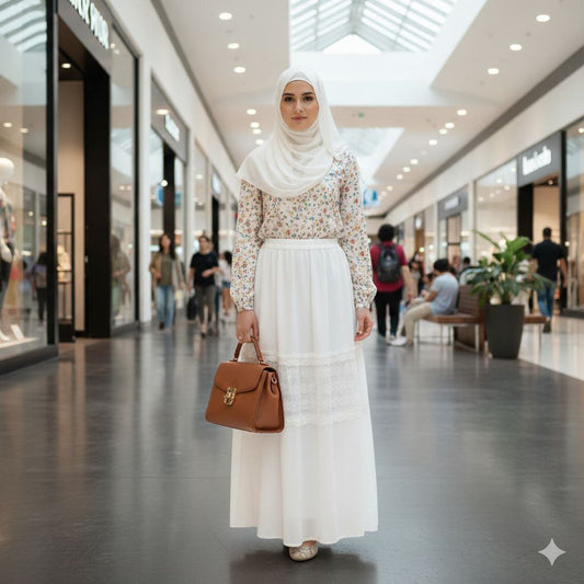 The "White Petal" Maxi Skirt