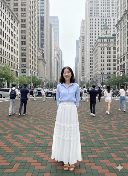 The "White Petal" Maxi Skirt